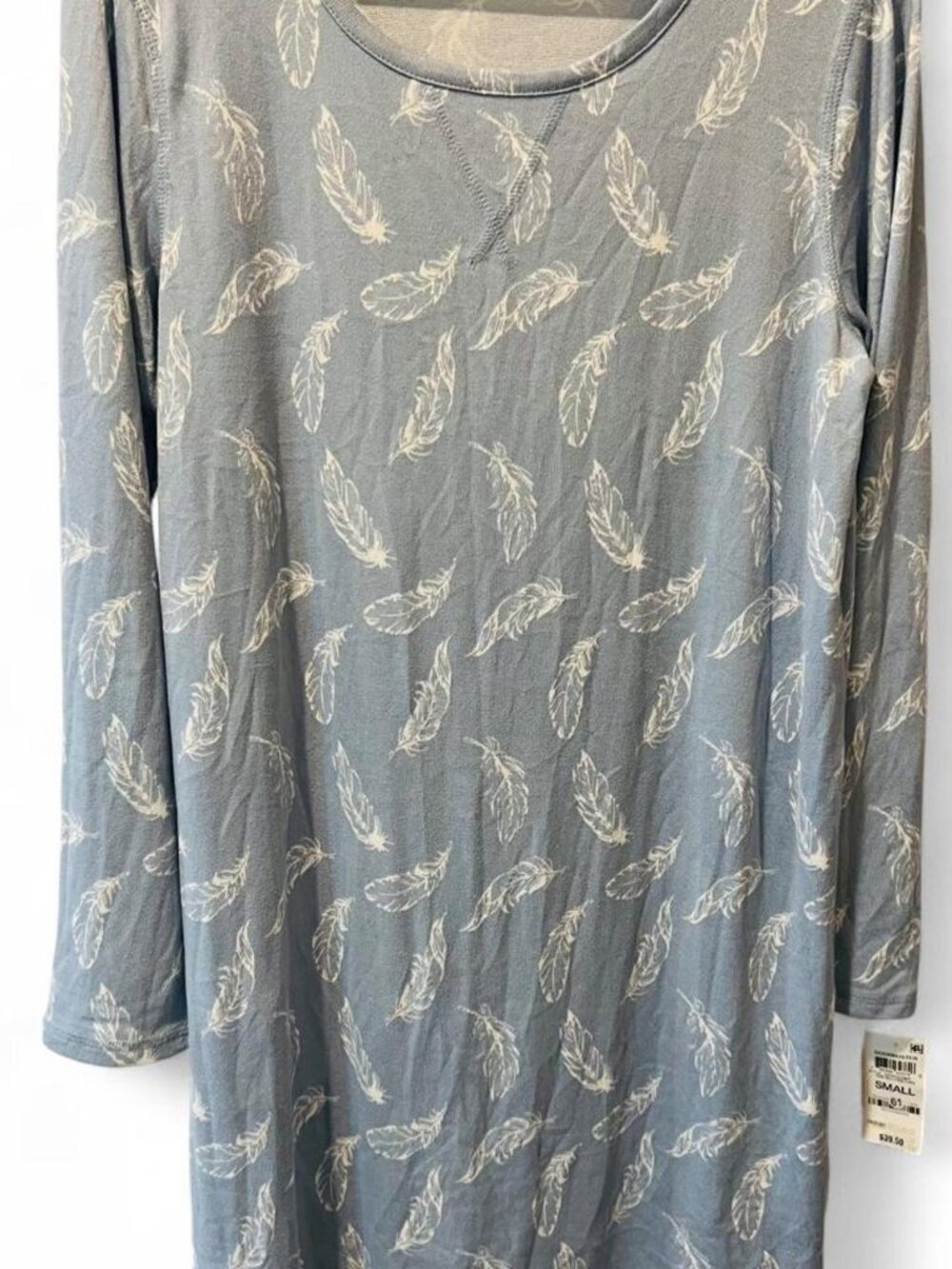Women's zen Blue feather Blouse